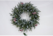 Load image into Gallery viewer, 60CM BERRY SPRUCE FROSTED WREATH