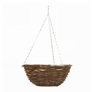 RATTAN HANGING BASKET 14"