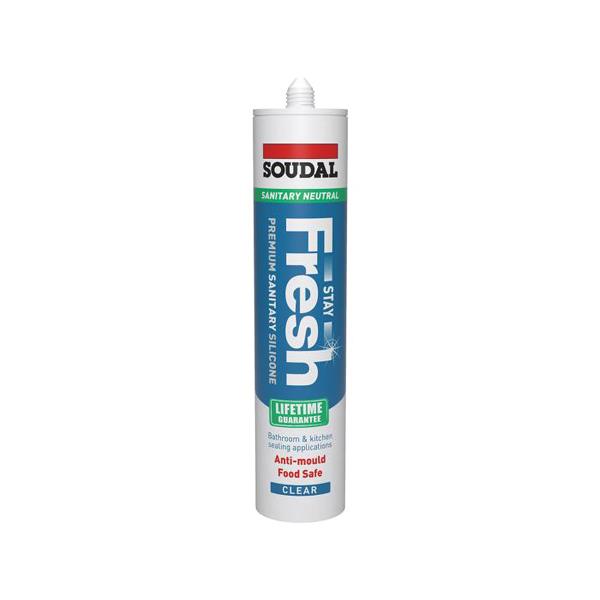 SOUDAL STAY FRESH SILICONE CLEAR 290ML