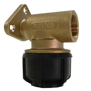 3/4" NG WALL PLATE ELBOW - BRASS