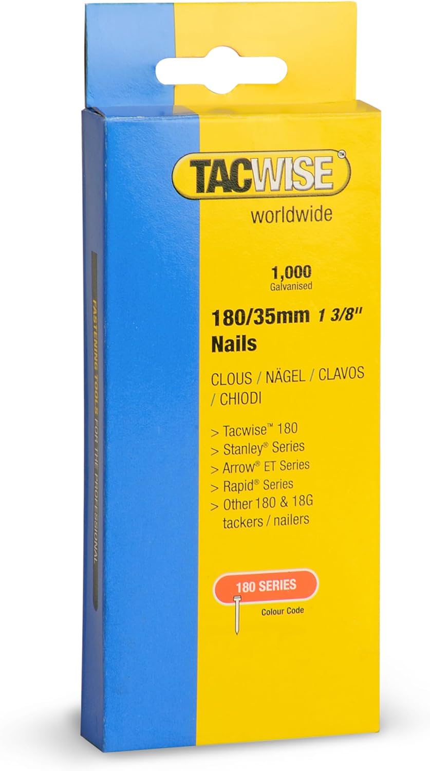 TACWISE 18G 180/35MM STRAIGHT NAILS 1000 PK