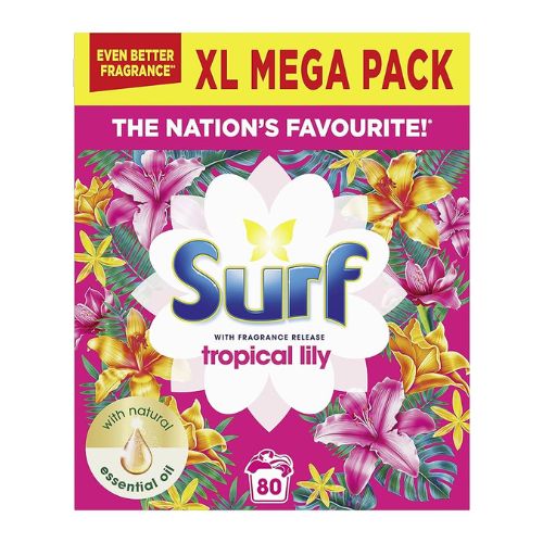 SURF TROP LILY + YLANG WASH POWDER 4KG 80 WAS