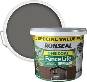 RONSEAL FENCELIFE ONE COAT CHARCOAL GREY 12L
