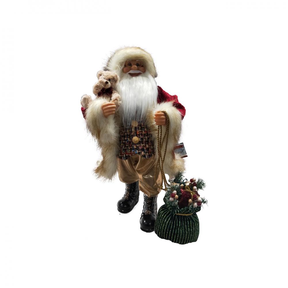 60CM DARK RED STANDING Santa