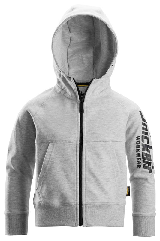 SNICKERS JUN LOGO FULL ZIP HOODIE GREY 116
