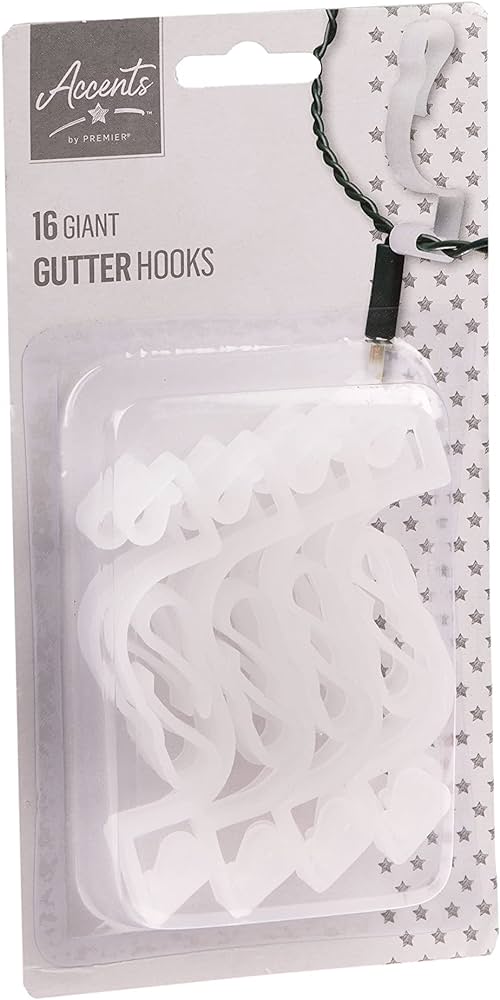 ACCENTS 16PCS GIANT GUTTER HOOKS