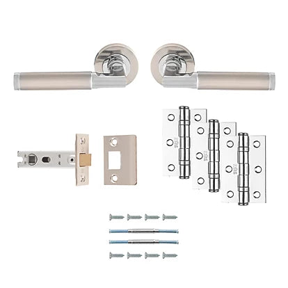 L&H BELAS LEVER ON ROSE DOORPACK SNCP FINISH