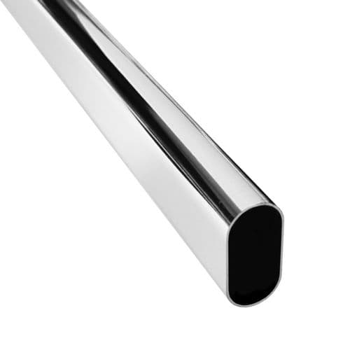 CHROME OVAL TUBE 8FT