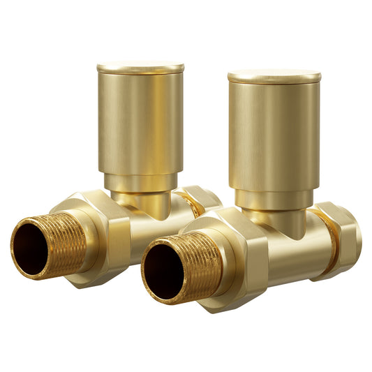 TAILORED STRAIGHT VALVE BRUSHED BRASS