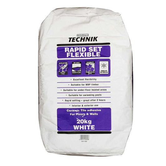 RAPID FLEX TILE ADHESIVE WHITE 20KG