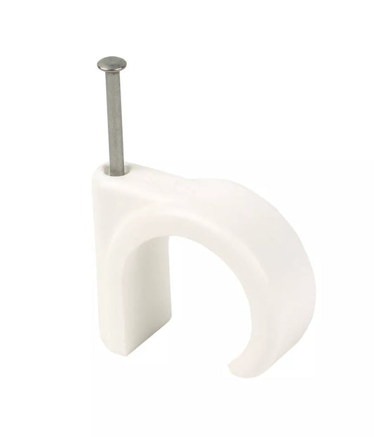 JMURPHY 28mm WHITE NAIL IN PIPE CLIP BOX