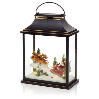 41CM LANTERN W.XMAS SCENE