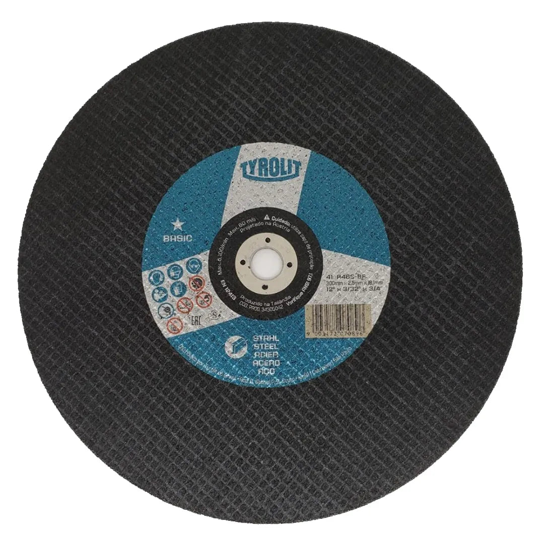 OXY TYROLIT 12" X 20MM STEEL CUTTING DISC