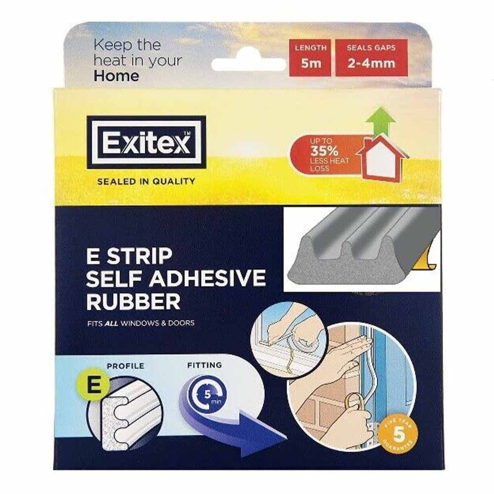 EXITEX E STRIP 5M GREY 2MM-4MM