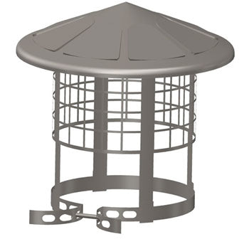 MIFLUE CHIMNEY POT  RAIN & BIRD GUARD S/STEEL
