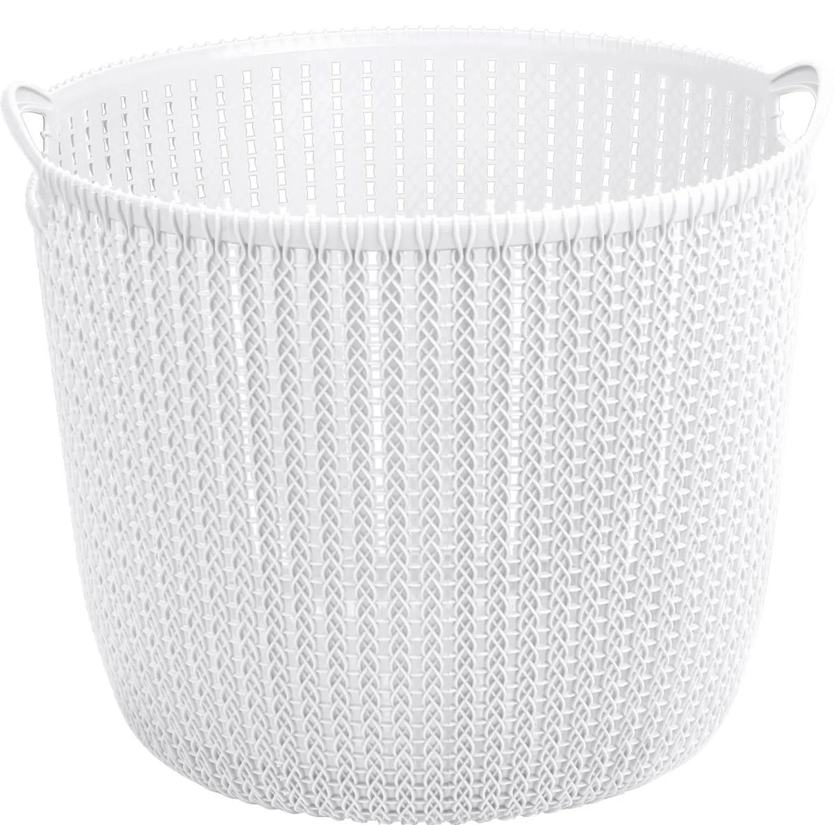 DLYNCH 28 LITRE LACE LAUNDRY BASKET WHITE