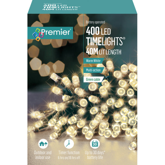 400 LED TIMELIGHTS 40M WARM White