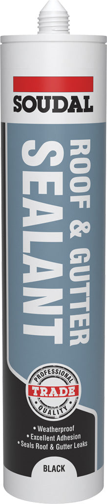 SOUDAL ROOF AND GUTTER SEALANT BLACK  290ML
