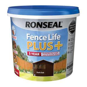 FENCELIFE PLUS DARK OAK 5 ltr- 2 for 35