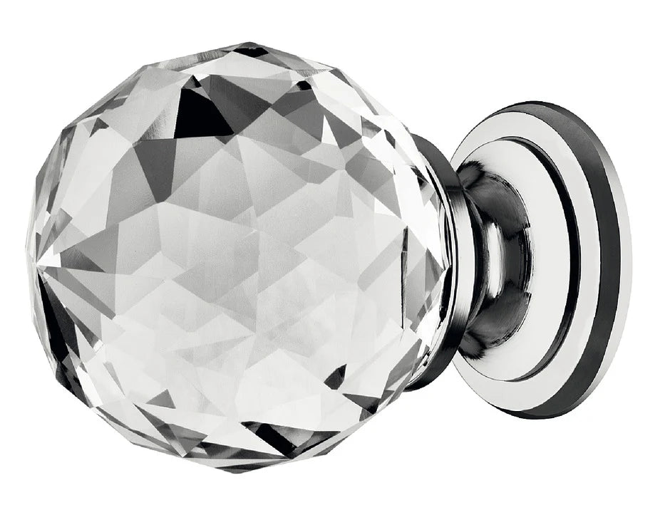 CORRY PHX CRYSTAL  KNOB CHROME BASE 35MM