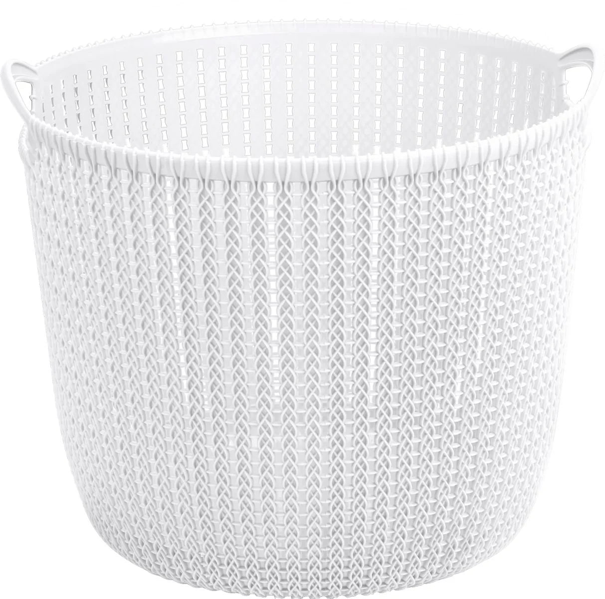 DLYNCH 28 LITRE LACE LAUNDRY BASKET WHITE