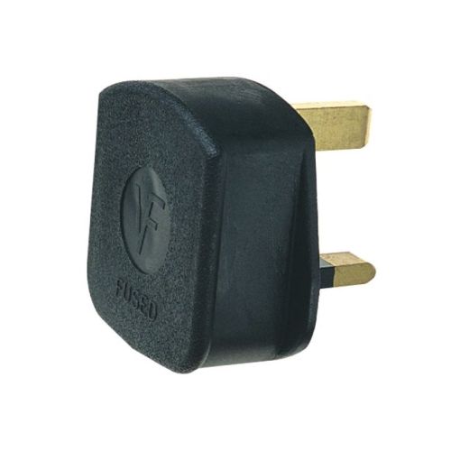 CORRY 13A PLUG TOP RUBBERISED BLACK