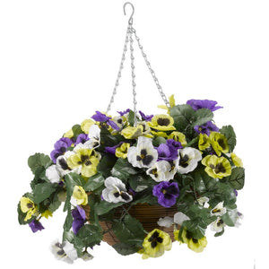 PANSY POURRI HANGING BASKET