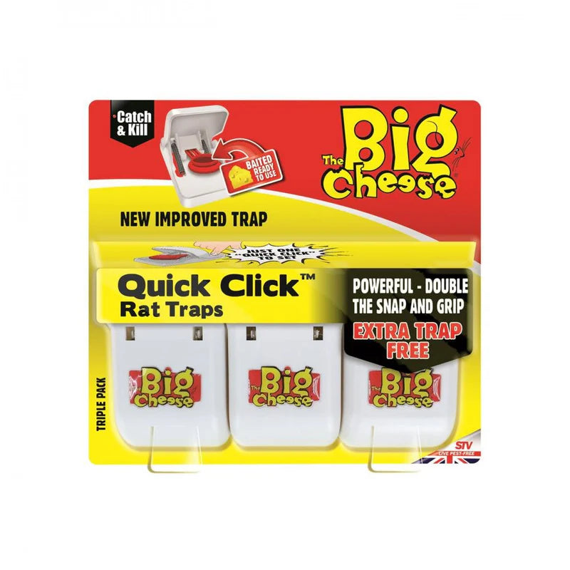AMA BIG CHEESE QUICK CLICK MOUSE TRAP 3PK