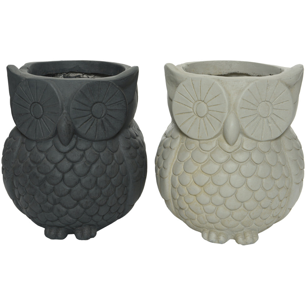 31CM CLAY OWL Planter