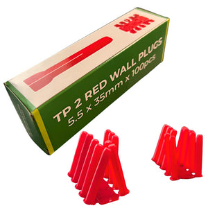 CCH RED TP2 5.5 X 35MM WALL PLUG 100