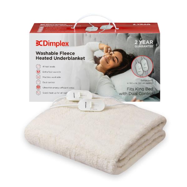 DIMPLEX FLEECY KING DUAL UNDER BLANKET