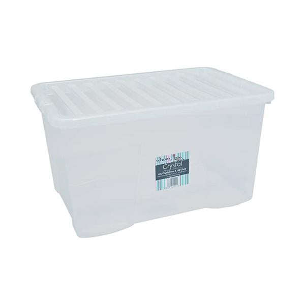 AMA CRYSTAL STORAGE BOX & LID 60LTR
