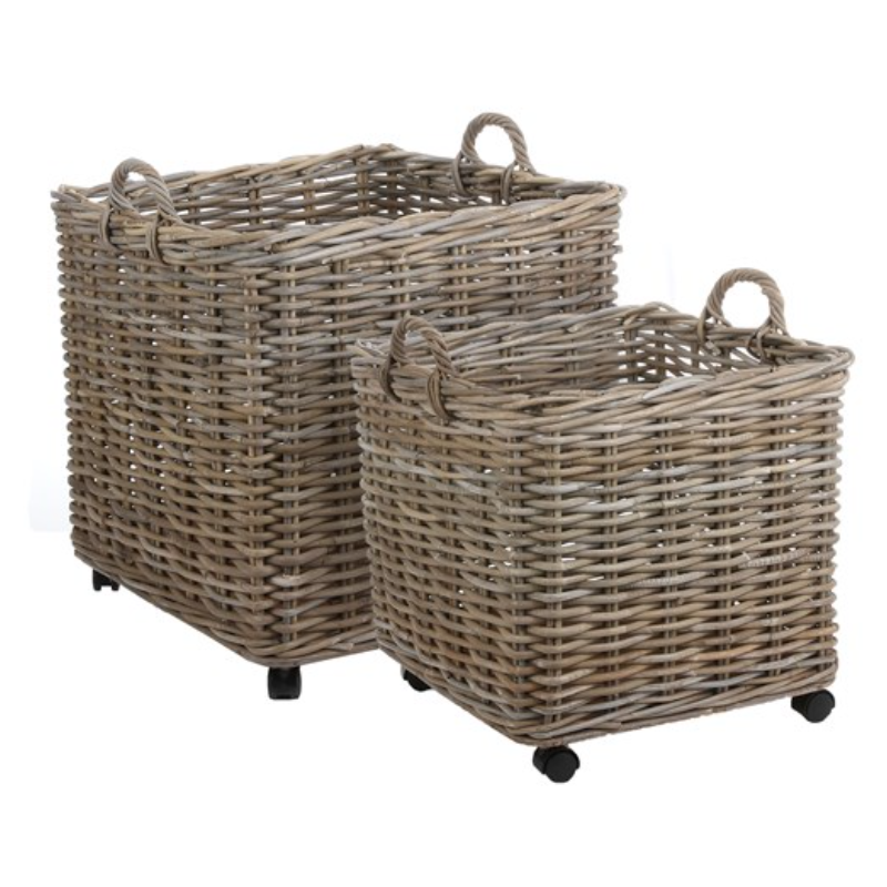 MARCIA SQUARE  BASKET ON WHEELS Large