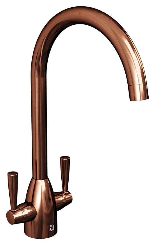 FORTUNE TWIN LEVER KITCHEN MIXER Copper