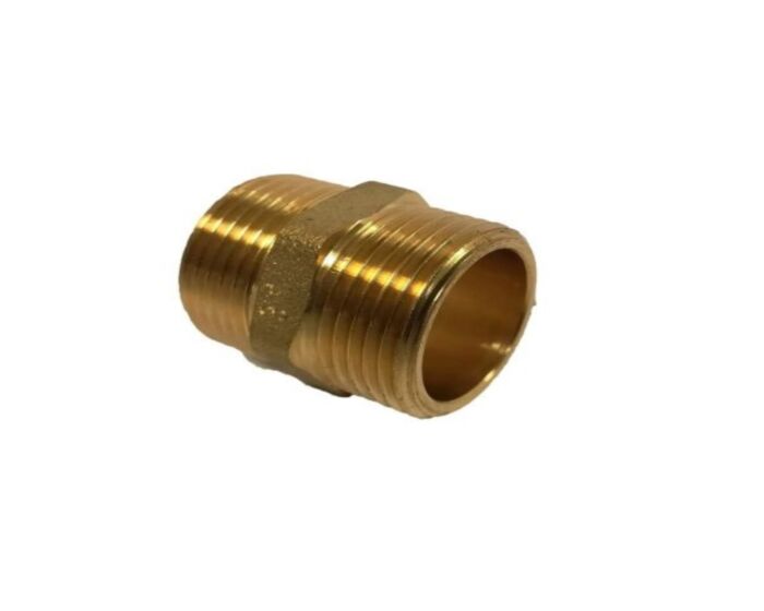 1/2" BRASS HEX NIPPLE