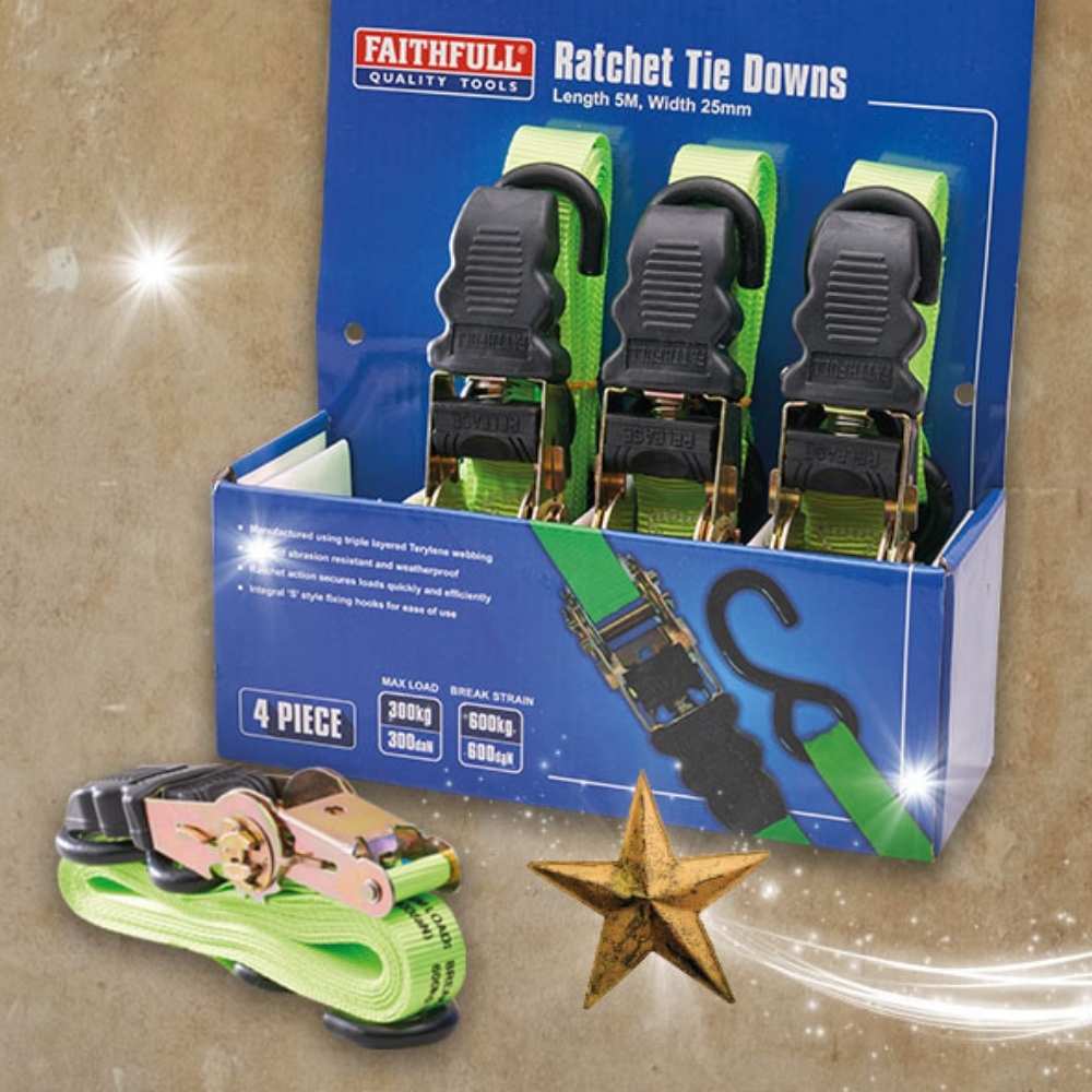 TBANK F/Full Rachet tie down set (4)