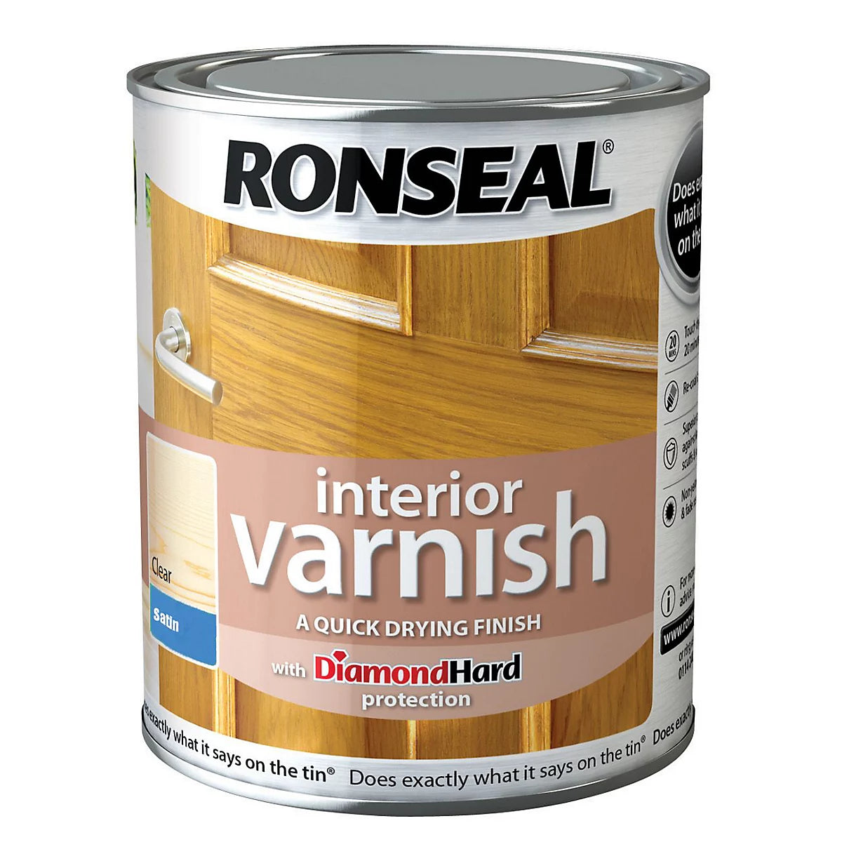 RONSEAL SATIN INT CLEAR VARNISH 2.5LT