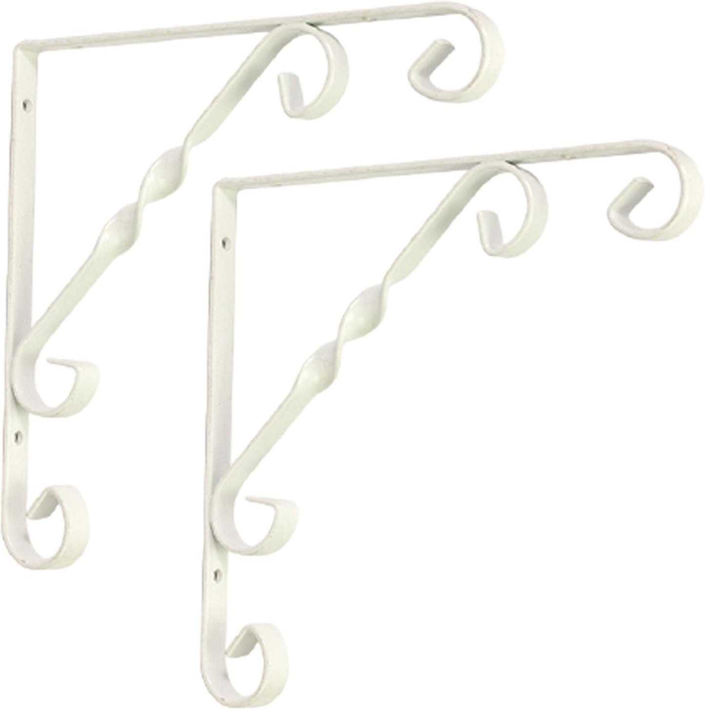 CCH SCROLL SHELF BRACKET WHITE 10X10