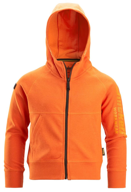 SNICKERS JUN LOGO FULL ZIP HOODIE ORANGE 104