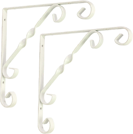 CCH SCROLL SHELF BRACKET WHITE 10X10