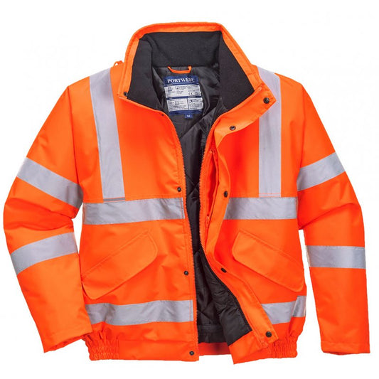 PORTWEST HI-VIS BOMBER JACKET L ORANGE