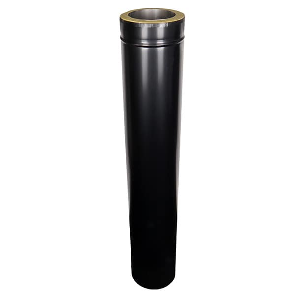 MIFLUE 125MM TWIN WALL INSULATED 1000MM BLK