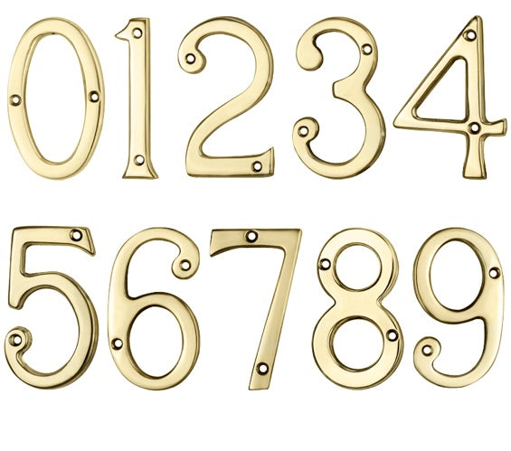 L&H BRASS 76MM NUMERAL '4'