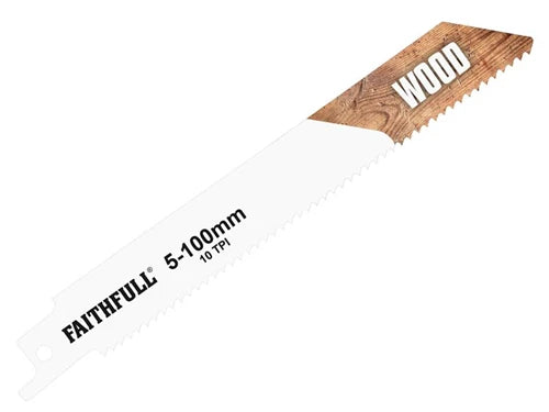 TBANK FAITHFULL SABRE SAW BLADES WOOD 5-100MM