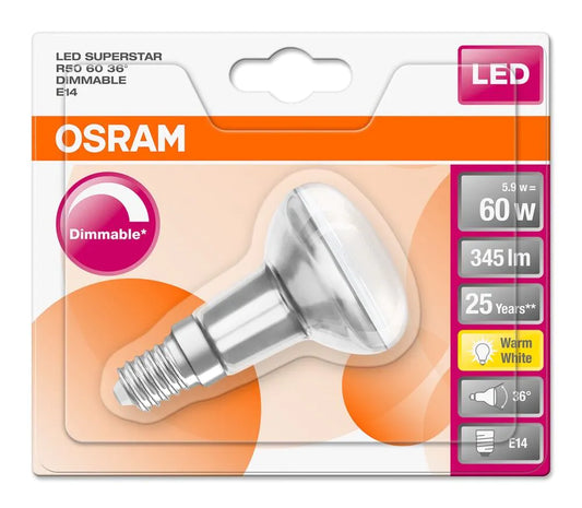 PLINE OSRAM 6W/827 E14 LED STAR R50 SPOT