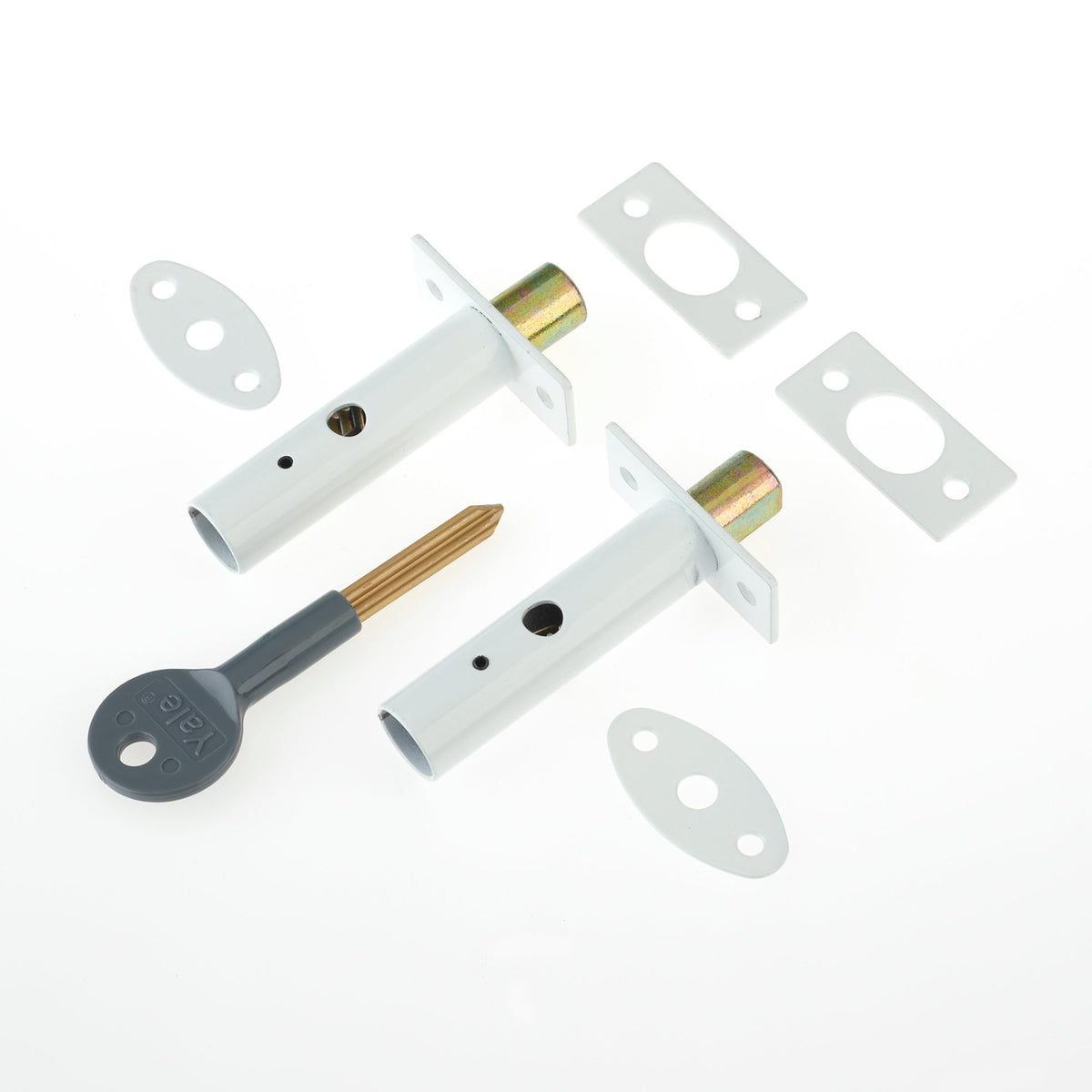 L&H YALE PM444 DOOR BOLT WHITE