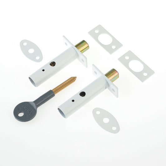 L&H YALE PM444 DOOR BOLT WHITE