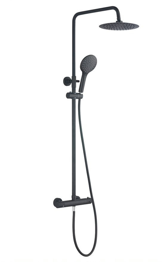 ORCA PREMIUM ROUND BLACK SHOWER