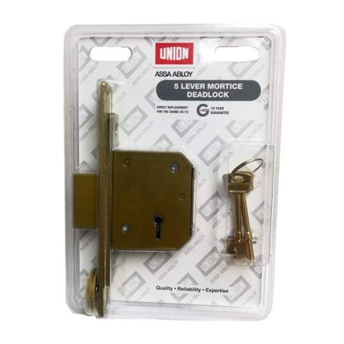 L&H 2.5 5 LEVER DEADLOCK BRASS