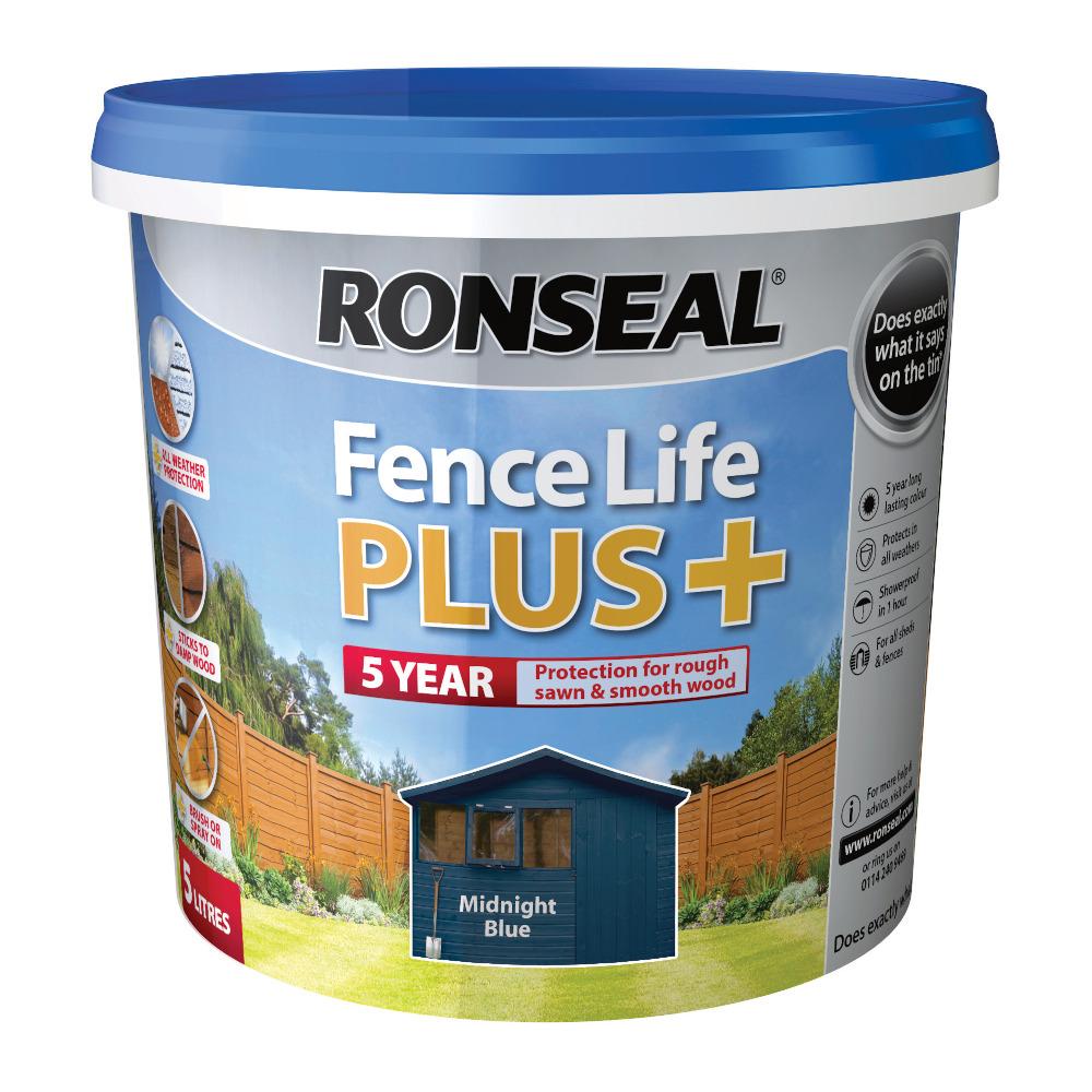 RONSEAL FENCELIFE PLUS MIDNIGHT BLUE 5 ltr